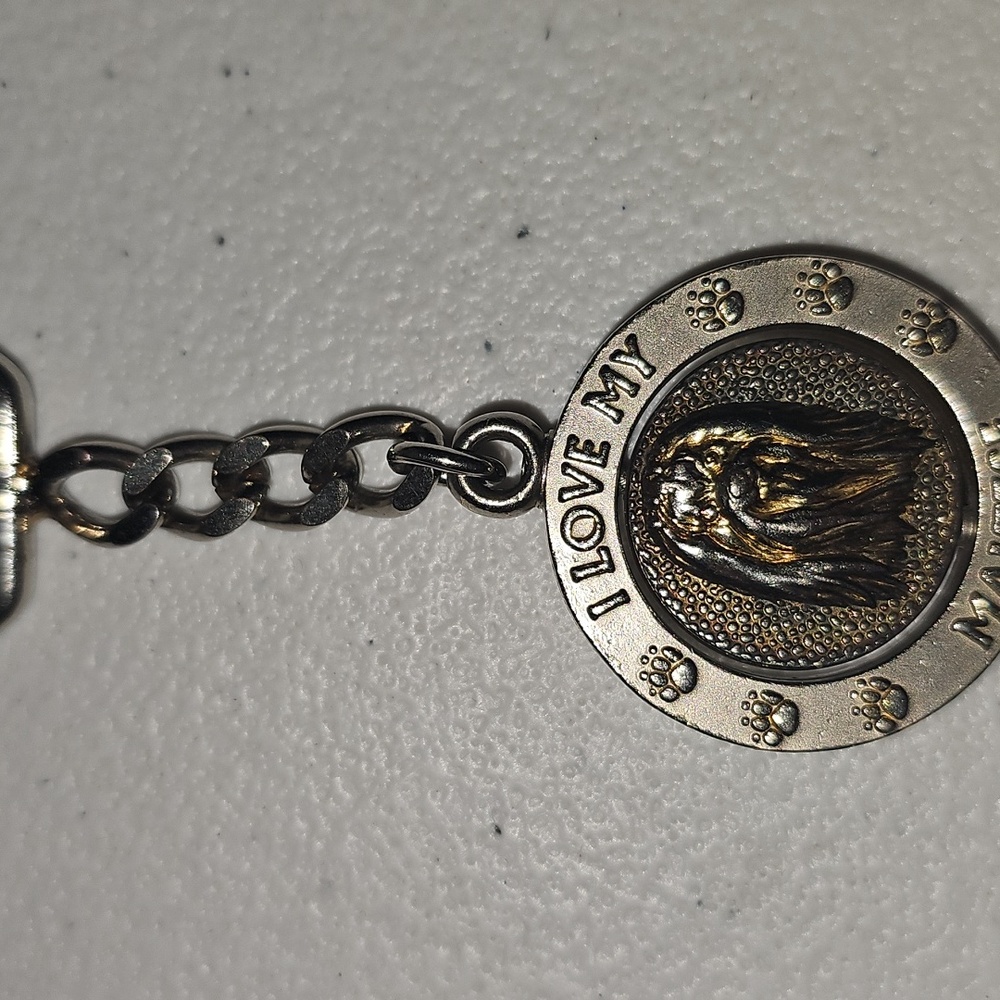 Metal I Love My Maltese Keychain Used - Picture 4 of 10